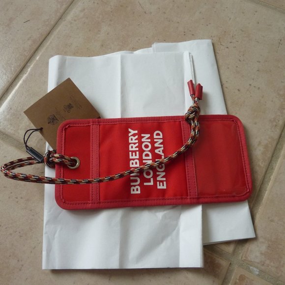 Burberry Logo Printed Cardholder Tag w/ Strap $220 - Picture 7 of 10